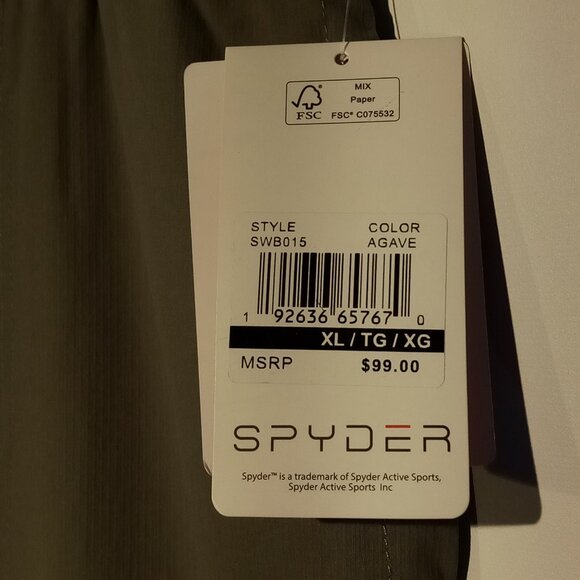 SPYDER Pants  women  XL Fleece lined Jogger  Agave Olive Green Elastic Waist NWT - Picture 6 of 12